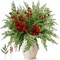 40 Pcs Christmas Artificial Pine Cypress Branches with Red Berry Stems (Multi Color) 1"D x 1"W x 1"H